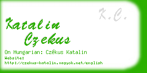 katalin czekus business card